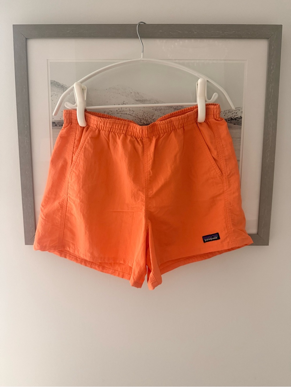 Patagonia Women's Bright Orange Baggies Athletic Shorts Size Medium